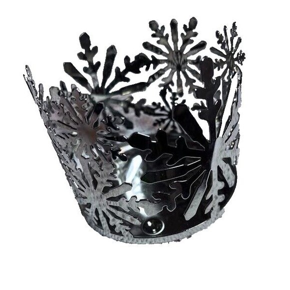 2 Silver Snowflake 1 Flower Candleholders Boho Holiday Christmas Winter Decor - Picture 6 of 8